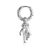 Kasun Men's Hand Of The Protector Earrings - March - Aquamarine - Silver