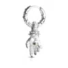 Kasun Men's Hand Of The Protector Earrings - October - Green Tourmaline - Silver