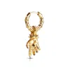 Kasun Men's Hand Of The Protector Earrings - October - Tourmaline - Gold Vermeil
