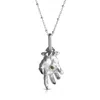 Kasun Men's Hand Of The Protector Pendant - October - Tourmaline - Silver