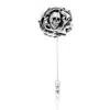 Kasun Men's Thorn N' Roses Silver Brooch Lapel Pin In Silver