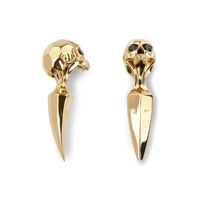 Kasun Men's Vampire Skull Cufflinks Gold In Purple