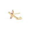 Kasun Women's Angel Kiss Earring - December - Tanzanite - Gold Vermeil