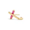 Kasun Women's Angel Kiss Earring - July - Ruby - Gold Vermeil
