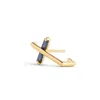 Kasun Women's Angel Kiss Earring - September - Sapphire - Gold Vermeil