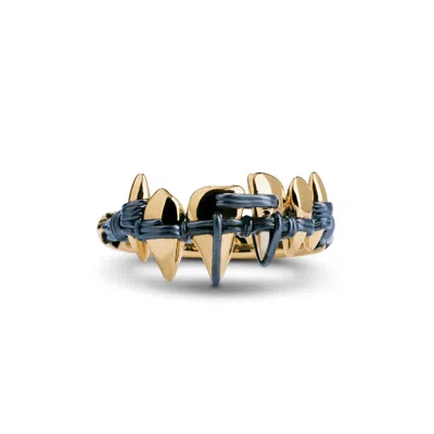 Kasun Women's Black / Gold Brace Yourself – Polished Gold & Brushed Black Rhodium In Black/gold