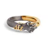 Kasun Women's Black / Gold Touch No Evil – Black & Gold Hands