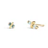 Kasun Women's Blue / Gold Candy Kiss Earrings - November - Topaz - Gold Vermeil