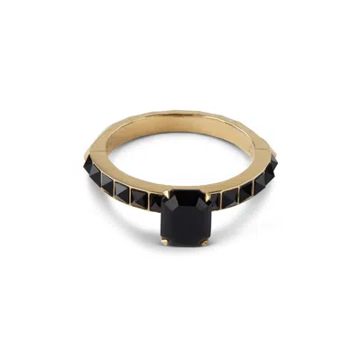 Kasun Women's Emerald Cut Crocodile Ring Gold