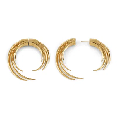 Kasun Women's Flames Of Pyre Hoop Earrings Gold