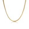 Kasun Women's Flat Snake 6.2mm Necklace – Gold Vermeil