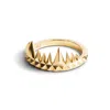 Kasun Women's Gold Crocodile Bite Ring