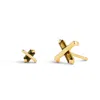 Kasun Women's Gold / Green Butterfly Kiss Earrings - October - Tourmaline - Gold Vermeil