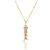 Kasun Women's Gold Plated I Initial Necklace With Mother Of Pearl In Gold