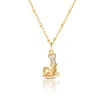 Kasun Women's Gold Plated J Initial Necklace With Mother Of Pearl In Gold