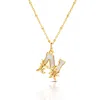 Kasun Women's Gold Plated N Initial Necklace With Mother Of Pearl In Gold