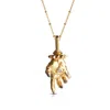 Kasun Women's Hand Of The Protector Pendant - December - Tanzanite - Gold Vermeil