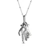 Kasun Women's Hand Of The Protector Pendant - June - Moonstone - Silver