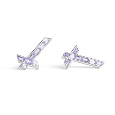 Kasun Women's Lucky Star Earrings - December - Tanzanite - Silver