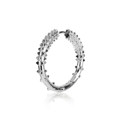 Kasun Women's Medium Hoop Earring – Silver