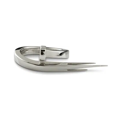 Kasun Women's Nail Wrap Ring Silver