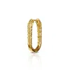 Kasun Women's Rectangle Hoop Earring - Gold In Gold