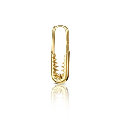 Kasun Women's Safety Pin Hoop Earrings - Gold
