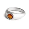 Kasun Women's Signet Ring - Silver & Citrine In Silver