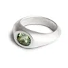 Kasun Women's Signet Ring - Silver & Green Amethyst In Silver