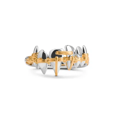 Kasun Women's Silver / Gold Brace Yourself – Polished White Rodium & Gold In Silver/gold