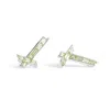 Kasun Women's Silver / Green Lucky Star Earrings - August - Peridot - Silver In Multi