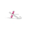 Kasun Women's Silver / Pink / Purple Angel Kiss Earring - July - Ruby - Silver