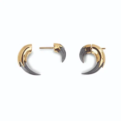 Kasun Women's Small Vampire Claw Earrings Gold
