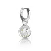 Kasun Women's Smile Hoop Earrings – August – Peridot – Silver