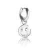 Kasun Women's Smile Hoop Earrings – December – Tanzanite – Silver