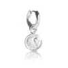Kasun Women's Smile Hoop Earrings – June – Moon Stoone- Silver