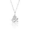 Kasun Women's Solid Silver & Initial Necklace With Mother Of Pearl In Silver