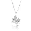 Kasun Women's Solid Silver M Initial Necklace With Mother Of Pearl In Silver