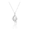 Kasun Women's Solid Silver Q Initial Necklace With Mother Of Pearl In Silver