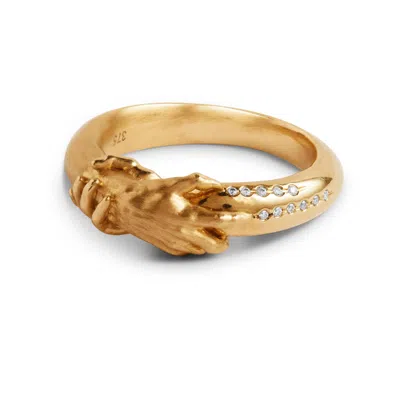 Kasun Women's Touch No Evil – Diamonds & Nine Ct Gold Hands