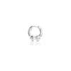 Kasun Women's Two Spikey Balls Hoop Earring – Silver In Silver