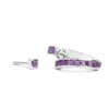 Kasun Women's Vortex Amethyst Earrings – Silver In Gray