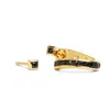 Kasun Women's Vortex Onyx Earrings – Gold In Multi