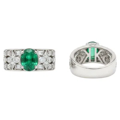Pre-owned Kat Florence 1.53ct Brazilian Paraiba Tourmaline Diamond Ring In Multi