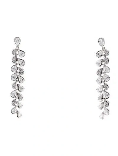 Pre-owned Kat Florence 18k 3.02ctw Diamond Drop Earrings In Multi