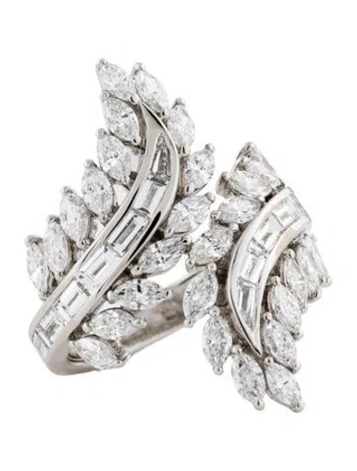 Pre-owned Kat Florence 18k 3.70ctw. Diamond Leaf Ring In Multi