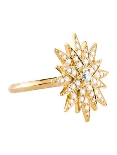 Pre-owned Kat Florence 18k Diamond Starburst Cocktail Ring In Multi
