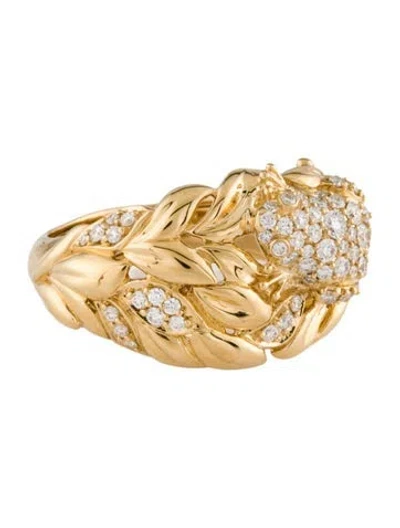 Pre-owned Kat Florence 18k Diamond Tree Frog Cocktail Ring In Multi