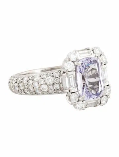Pre-owned Kat Florence 18k Taaffeite & Diamond Ring In Multi