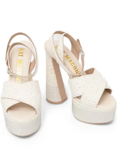 Kat Maconie 150mm Cady Crystal-embellished Platform Pumps In White